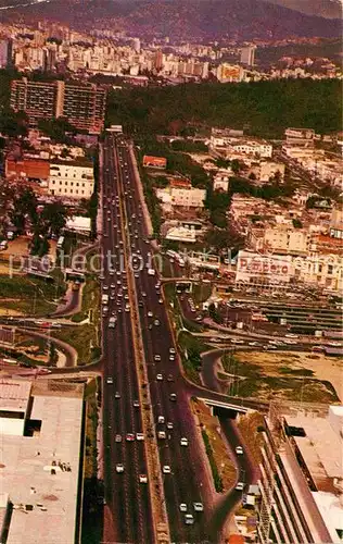 AK / Ansichtskarte Caracas Avenida Bolivar al centro Terminal Nuevo Circo vista aerea Kat. Caracas