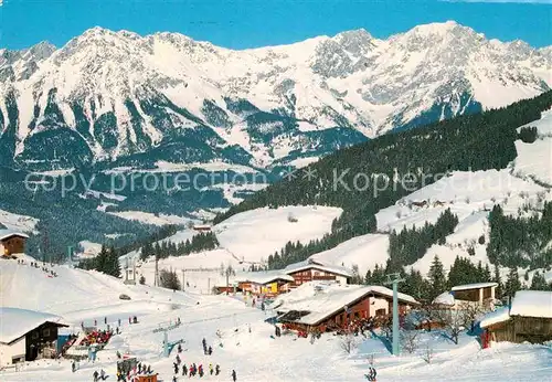 AK / Ansichtskarte Hochsoell Panorama Wintersportgebiet gegen Wilden Kaiser Kaisergebirge