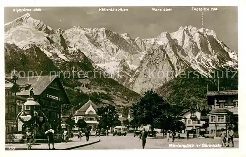 AK / Ansichtskarte Garmisch Partenkirchen Marienplatz Kat. Garmisch Partenkirchen