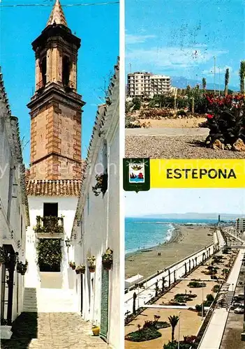 AK / Ansichtskarte Estepona Kirche Promenade Platz Kat. Costa del Sol Malaga