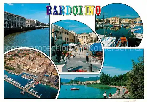 AK / Ansichtskarte Bardolino Lago di Garda Fliegeraufnahme Hafen Pomenade
