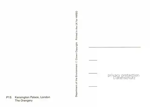 AK / Ansichtskarte London Kensington Palace Orangery Kat. City of London