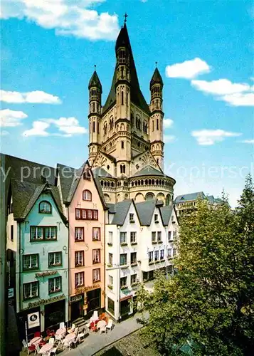 AK / Ansichtskarte Koeln Rhein Martinsviertel in der Altstadt mit Kirche  Kat. Koeln