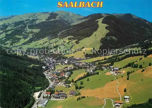 AK / Ansichtskarte Saalbach Hinterglemm Fliegeraufnahme Kitzbueheler Alpen Kat. Saalbach Hinterglemm