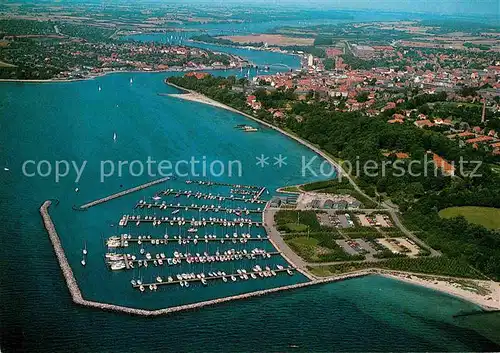 AK / Ansichtskarte Sonderborg Fliegeraufnahme mit Hafen Kat. Sonderborg