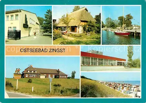 AK / Ansichtskarte Zingst Ostseebad FDGB Urlauberrestaurant Nordlicht Kate Hafen Kurhaus Strand Kat. Zingst Darss