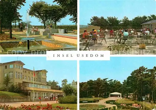 AK / Ansichtskarte Insel Usedom Zinnowitz Sportanlage Haus Schmirgal Trassenheide Konsum Kurpark