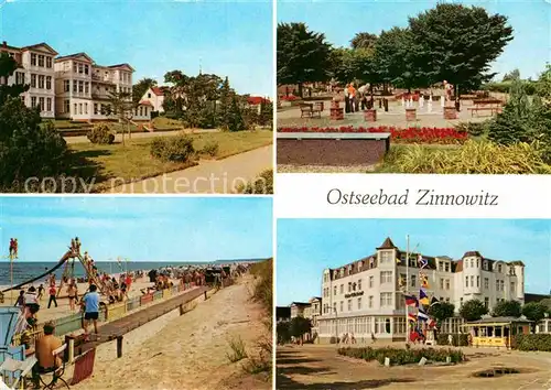 AK / Ansichtskarte Zinnowitz Ostseebad Promenade Voelkerfreundschaft Kegelbahn Strand Minigolf