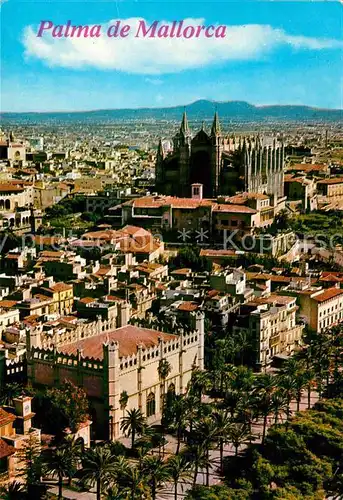 AK / Ansichtskarte Palma de Mallorca Luftaufnahme Lonja Kathedrale Kat. Palma de Mallorca