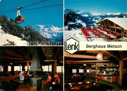 AK / Ansichtskarte Lenk Simmental Berghaus Metsch Seilbahn Kat. Lenk Simmental