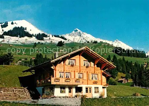 AK / Ansichtskarte Adelboden Holzschnitzerei Wohnhaus Robert Trummer Ryf Kat. Adelboden