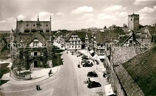 AK / Ansichtskarte Bretten Baden Hauptstrasse mit Rathaus Kat. Bretten