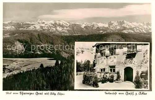 AK / Ansichtskarte Grossholzleute Panorama Gasthaus Pension Adler Kat. Isny im Allgaeu