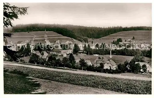 AK / Ansichtskarte Schoenwald Schwarzwald Panorama Pension Baeuerle Kat. Schoenwald im Schwarzwald