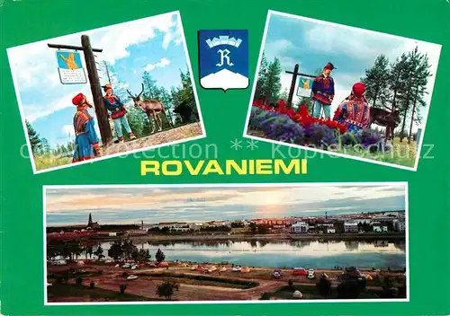AK / Ansichtskarte Rovaniemi Panorama Lappen mit Rentier Kat. Rovaniemi