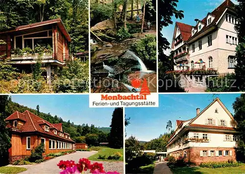 AK / Ansichtskarte Bad Liebenzell Monbachtal Ferien und Tagungsstaette Christl. Verein fuer Jugendwohlfahrt Schlucht Wasserfall Kat. Bad Liebenzell