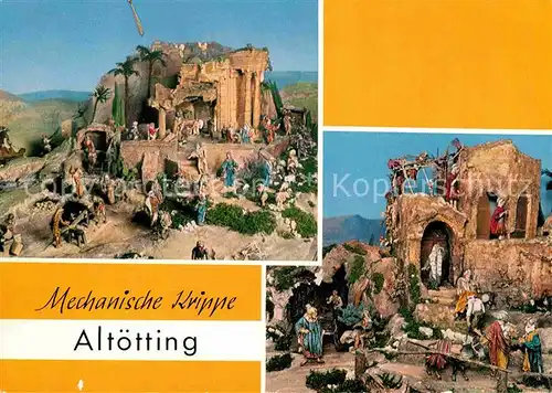 AK / Ansichtskarte Altoetting Mechanische Krippe Holzschnitzereien Strausskarte Kat. Altoetting