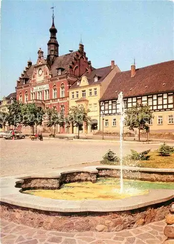 AK / Ansichtskarte Dahlen Sachsen Blick zum Rathaus Brunnen Kat. Dahlen Sachsen