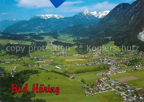 AK / Ansichtskarte Bad Haering Tirol Fliegeraufnahme mit Kaisergebirge Kat. Bad Haering