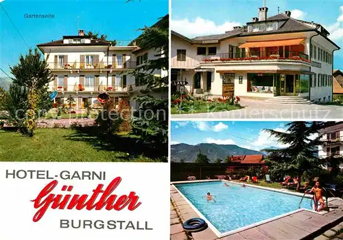 AK / Ansichtskarte Burgstall Meran Hotel Garni Guenther Pool Kat. Italien