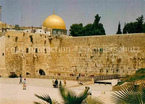 AK / Ansichtskarte Jerusalem Yerushalayim Klagemauer Felsendom Kat. Israel