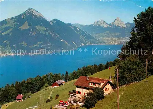 AK / Ansichtskarte Emmetten Berghaus Haerggis Vierwaldstaettersee Alpenpanorama Kat. Emmetten