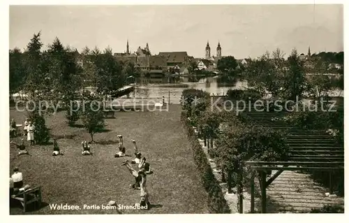 AK / Ansichtskarte Waldsee Bad Partie am Strandbad Kat. Bad Waldsee