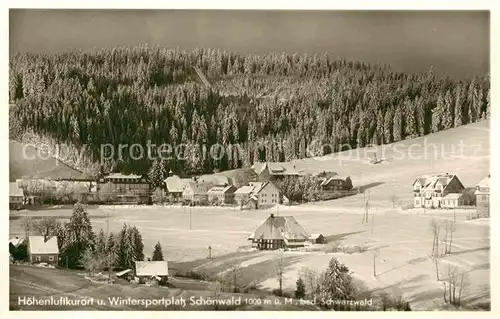 AK / Ansichtskarte Schoenwald Schwarzwald Winterpanorama Kat. Schoenwald im Schwarzwald