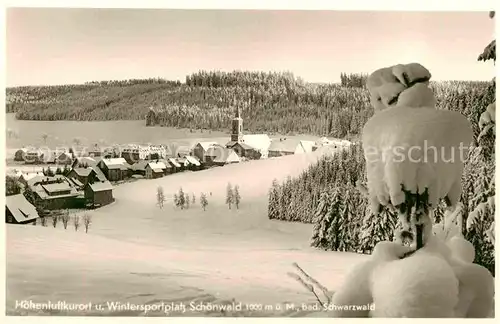 AK / Ansichtskarte Schoenwald Schwarzwald Winterpanorama Kat. Schoenwald im Schwarzwald