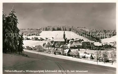 AK / Ansichtskarte Schoenwald Schwarzwald Ortsansicht Kat. Schoenwald im Schwarzwald