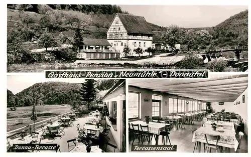 AK / Ansichtskarte Donautal Gasthaus Pension Neumuehle Donau Terrasse Terrassensaal Kat. Ulm