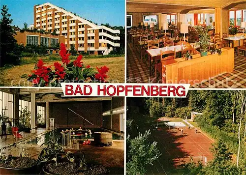 AK / Ansichtskarte Bad Hopfenberg Westfaelisches Bauernbad Restaurant Hallenbad Sportplatz Kat. Petershagen