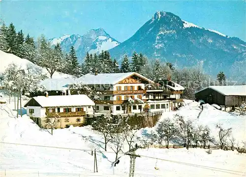 AK / Ansichtskarte Oberaudorf Berggasthof Hocheck Winterpanorama Bayerische Alpen Kat. Oberaudorf