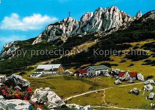 AK / Ansichtskarte Aschau Chiemgau Steinlingalm mit Kampenwand Bayerische Alpen Kat. Aschau i.Chiemgau