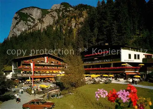 AK / Ansichtskarte Eng Hinterriss Tirol Alpencafe Alpengasthof Eng am Grossen Ahornboden Karwendel