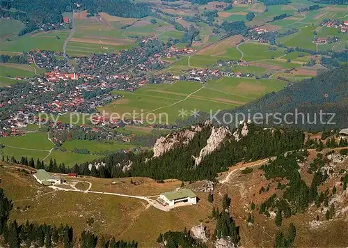 AK / Ansichtskarte Aschau Chiemgau Kampenwand Kabinenseilbahn Wandergebiet Bayerische Alpen Fliegeraufnahme Kat. Aschau i.Chiemgau