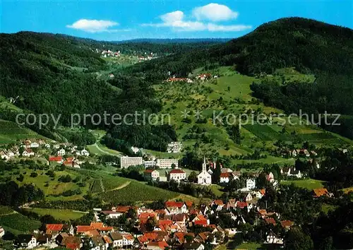 AK / Ansichtskarte Sasbachwalden Panorama Blumenort Weinort Schwarzwald Fliegeraufnahme Kat. Sasbachwalden