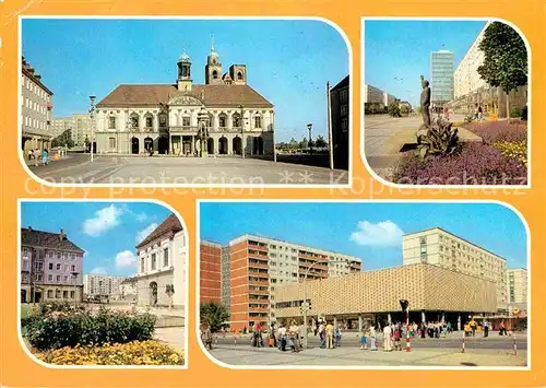 AK / Ansichtskarte Magdeburg Rathaus Karl Marx Strasse Erich Weinert Denkmal Hartstrasse Kat. Magdeburg