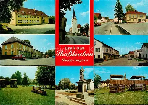 AK / Ansichtskarte Strasskirchen Passau Kirche Spielplatz Ortsansicht Kat. Salzweg