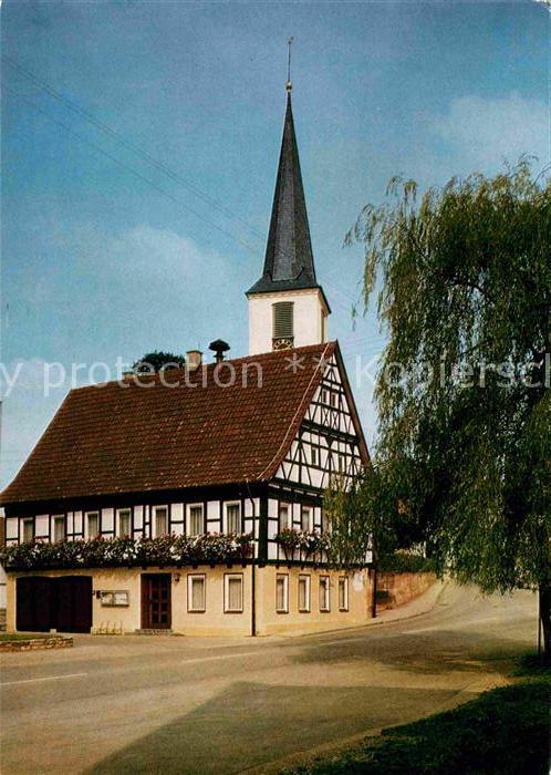 AK / Ansichtskarte Ohmden Fachwerk Rathaus Kirche Kat. Ohmden Nr