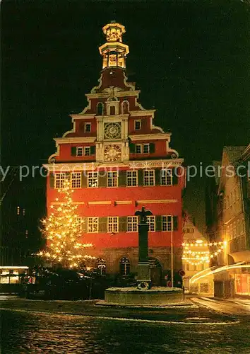 AK / Ansichtskarte Esslingen Neckar Altes Rathaus Weihnachten Kat. Esslingen am Neckar