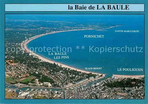 AK / Ansichtskarte La Baule Escoublac Fliegeraufnahme mit Strand Kat. La Baule Escoublac