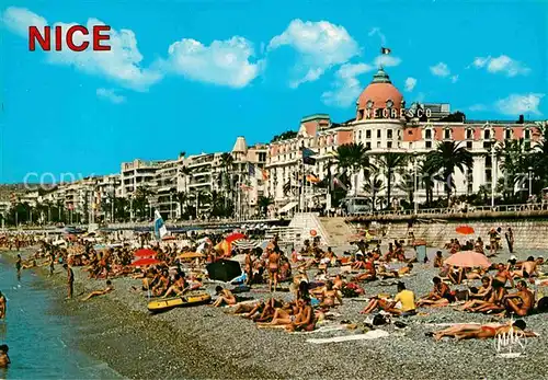 AK / Ansichtskarte Nice Alpes Maritimes Plage et Hotel Negresco Kat. Nice