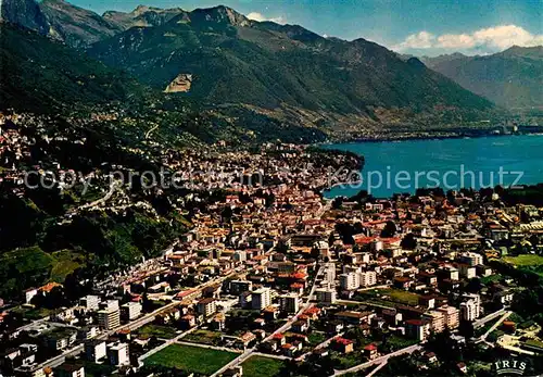 AK / Ansichtskarte Solduno Fliegeraufnahme mit Lago Maggiore Kat. Solduno