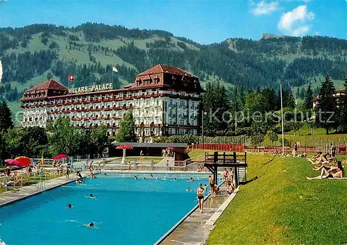 AK / Ansichtskarte Villars VD Ollon Villars Palace Hotel mit Pool Kat. Villars