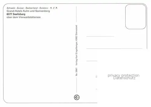 AK / Ansichtskarte Seelisberg UR Grand Hotel Kulm und Sonnenberg ueber dem Vierwaldstaettersee Kat. Seelisberg
