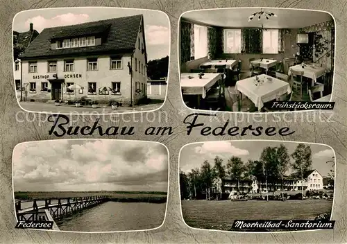 AK / Ansichtskarte Buchau Federsee Bad Gasthof Ochsen Fruehstuecksraum Federsee Moorheilbad Sanatorium Kat. Bad Buchau