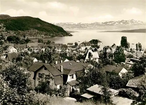 AK / Ansichtskarte Ludwigshafen Bodensee mit oesterreicher und Schweizer Alpen Kat. Bodman Ludwigshafen