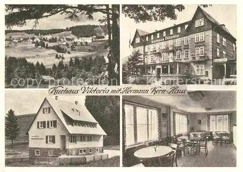AK / Ansichtskarte Schoenwald Schwarzwald Panorama Kurhaus Viktoria mit Hermann Kern Haus Kat. Schoenwald im Schwarzwald