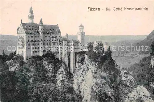 AK / Ansichtskarte Fuessen Allgaeu Schloss Neuschwanstein Kat. Fuessen